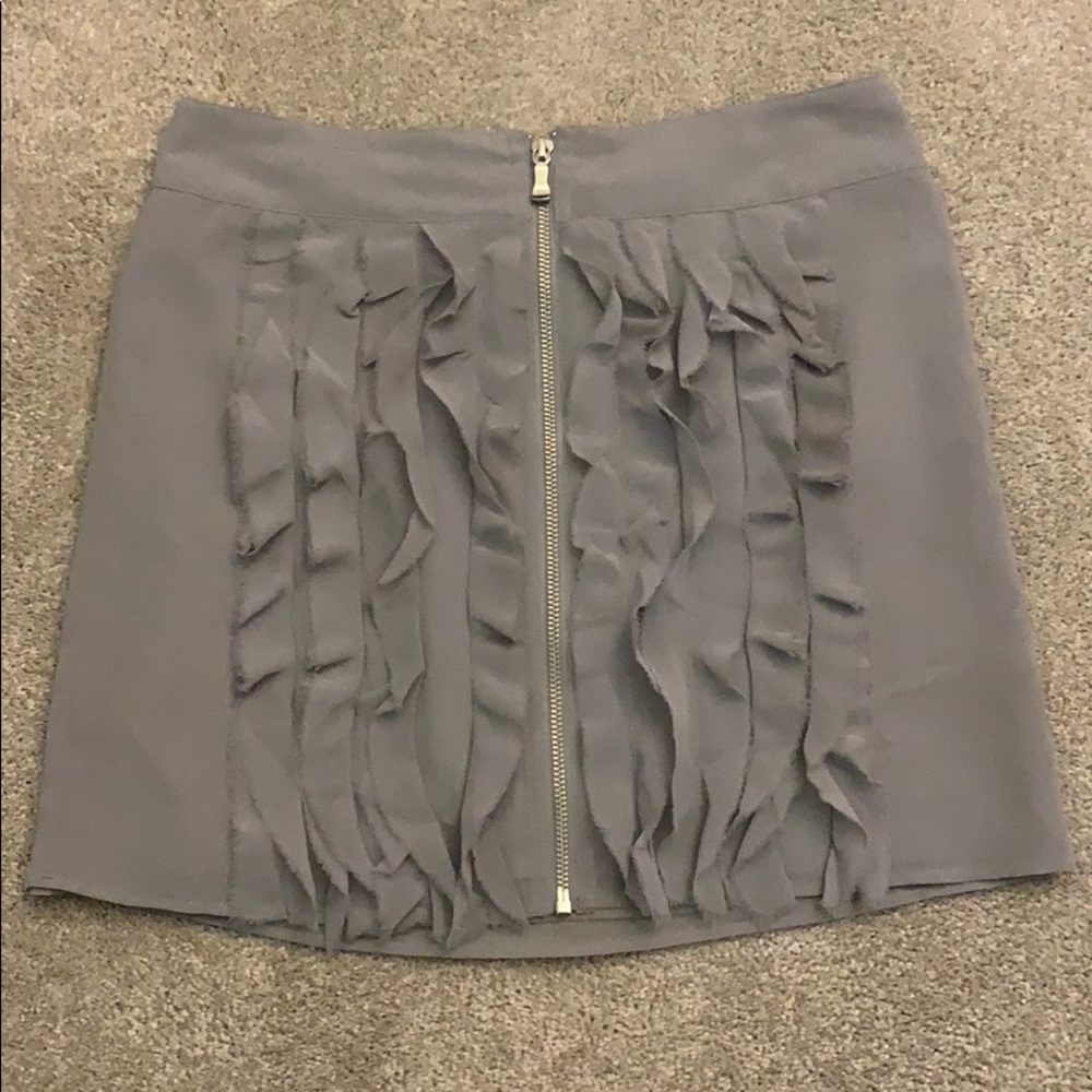 Grey, ruffled Ted Baker skirt